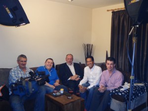 CNN Camera Crew, Jamie Watling (aka 'Clarence Clear'), Peter Reynolds and Dr Sanjay Gupta