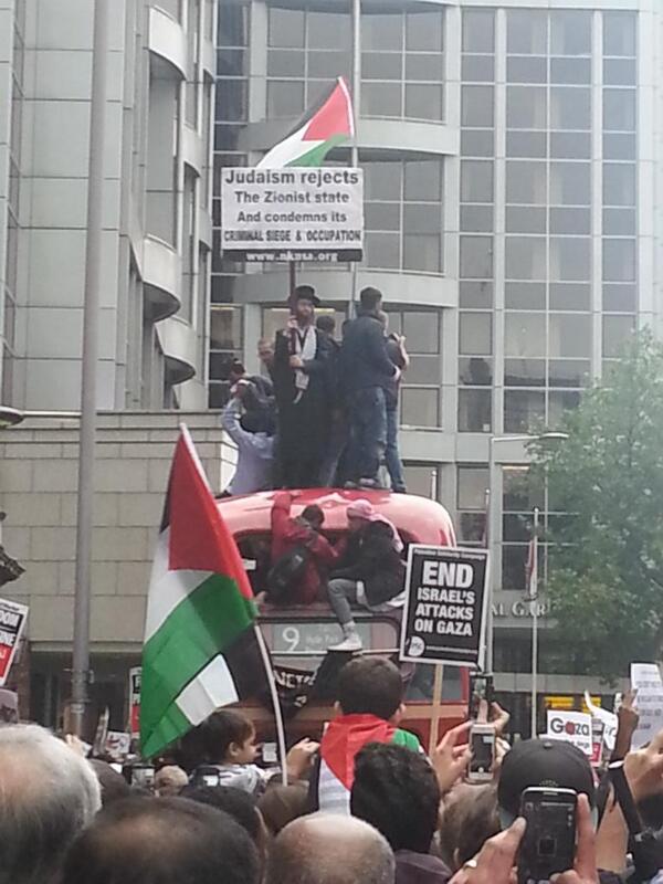 A Rabbit outside the Israeli Embassy, London, 11th July 2014