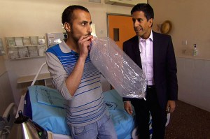 Hospital Patient Using Vapouriser