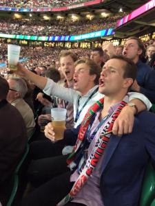 Evan and Anxious England Supporters