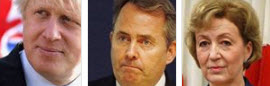 Boris Johnson, Liam Fox, Andrea Leadsom