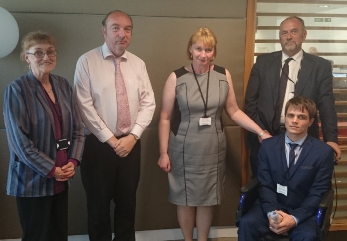 Vicky Hodgson, Norman Baker, Lara Smith, Peter Reynolds, Nick Ellis. CLEAR meeting at Home Office, July 2014.